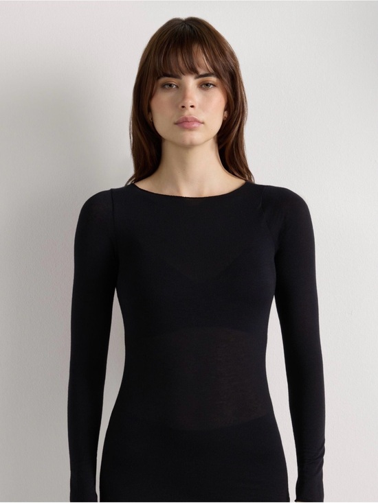 intimissimi Tops - Intimissimi Boat Neck Modal Cashmere Ultralight Top Lightweight Base Layer
